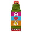 Funky Floral Beer Bottle Knit Cozy